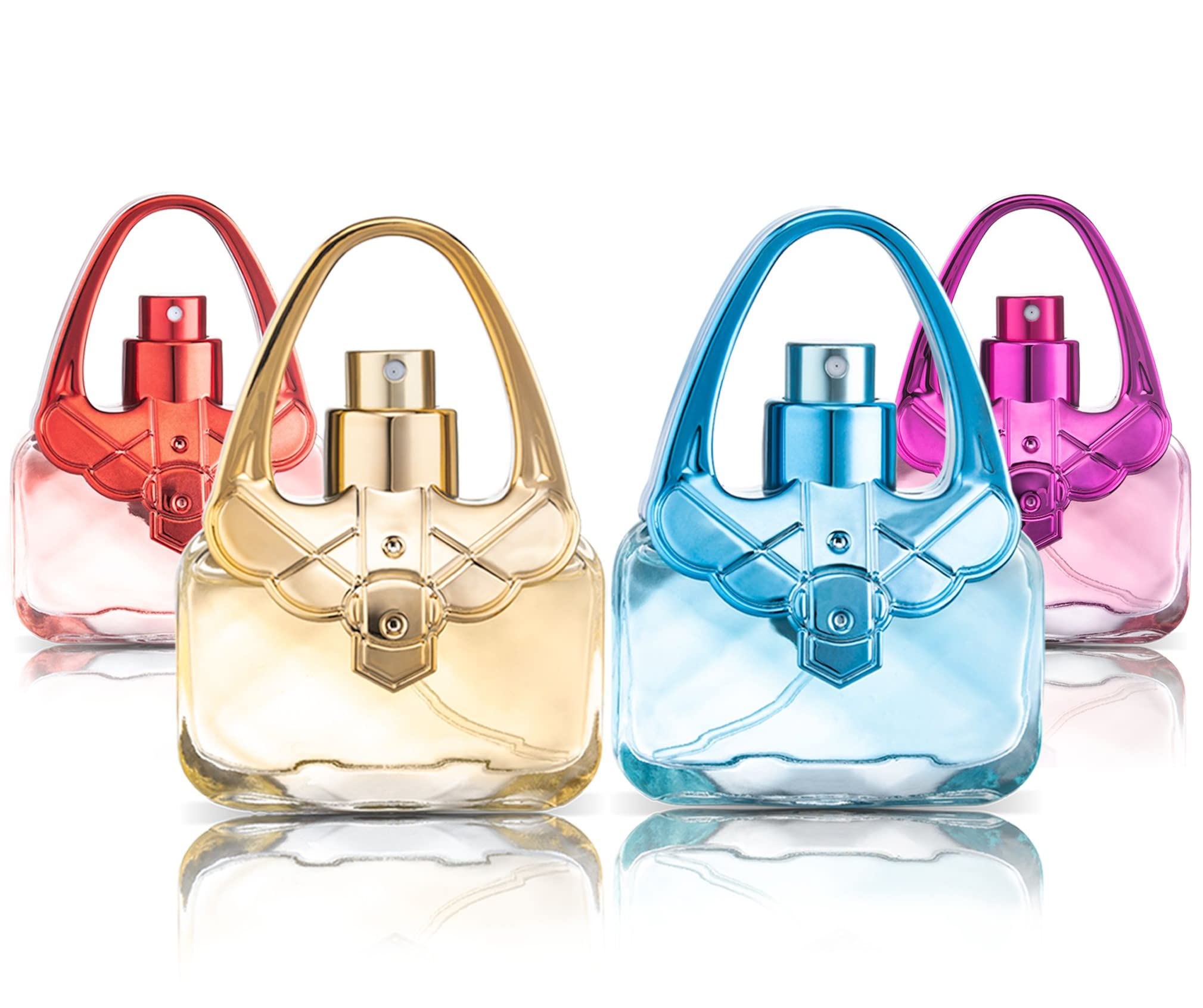Perfume Body Mist Fragrance, 4 Piece Holiday Gift Set for Little and Young Girls, Tweens and Preteens – 4 Hand Bag Purse Shaped Bottles - SHOPAHOLIC Fashion Collection